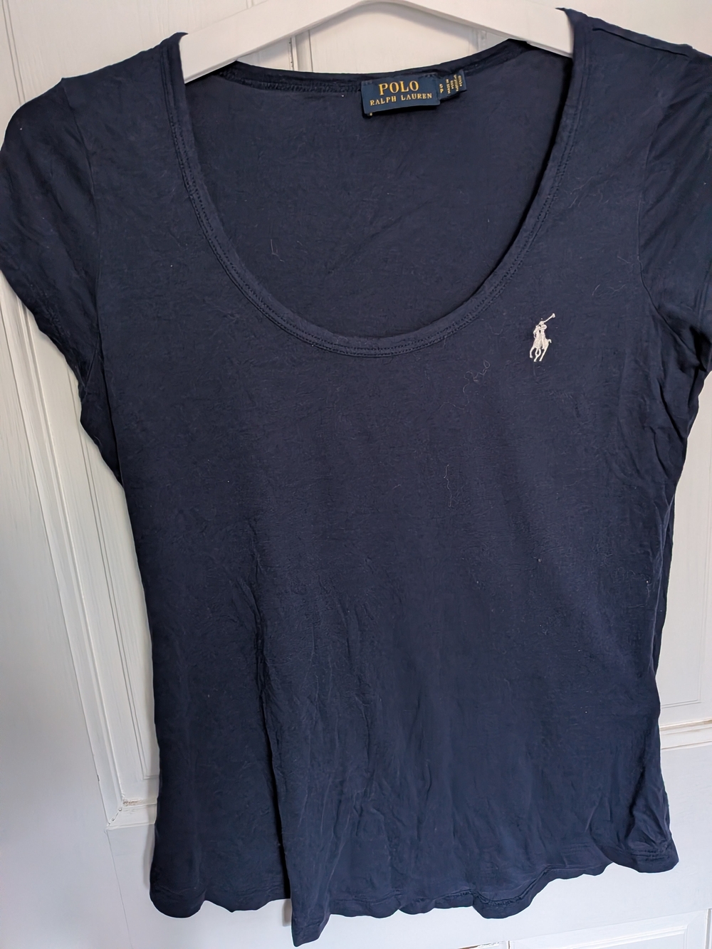 Ralph Lauren Navy Scoop Neck Short Sleeve Tee with Polo Pony